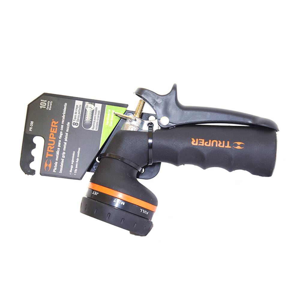 Truper 18477 /PR-208 - 8   Pattern Comfort Grip Metal Hose Nozzle.