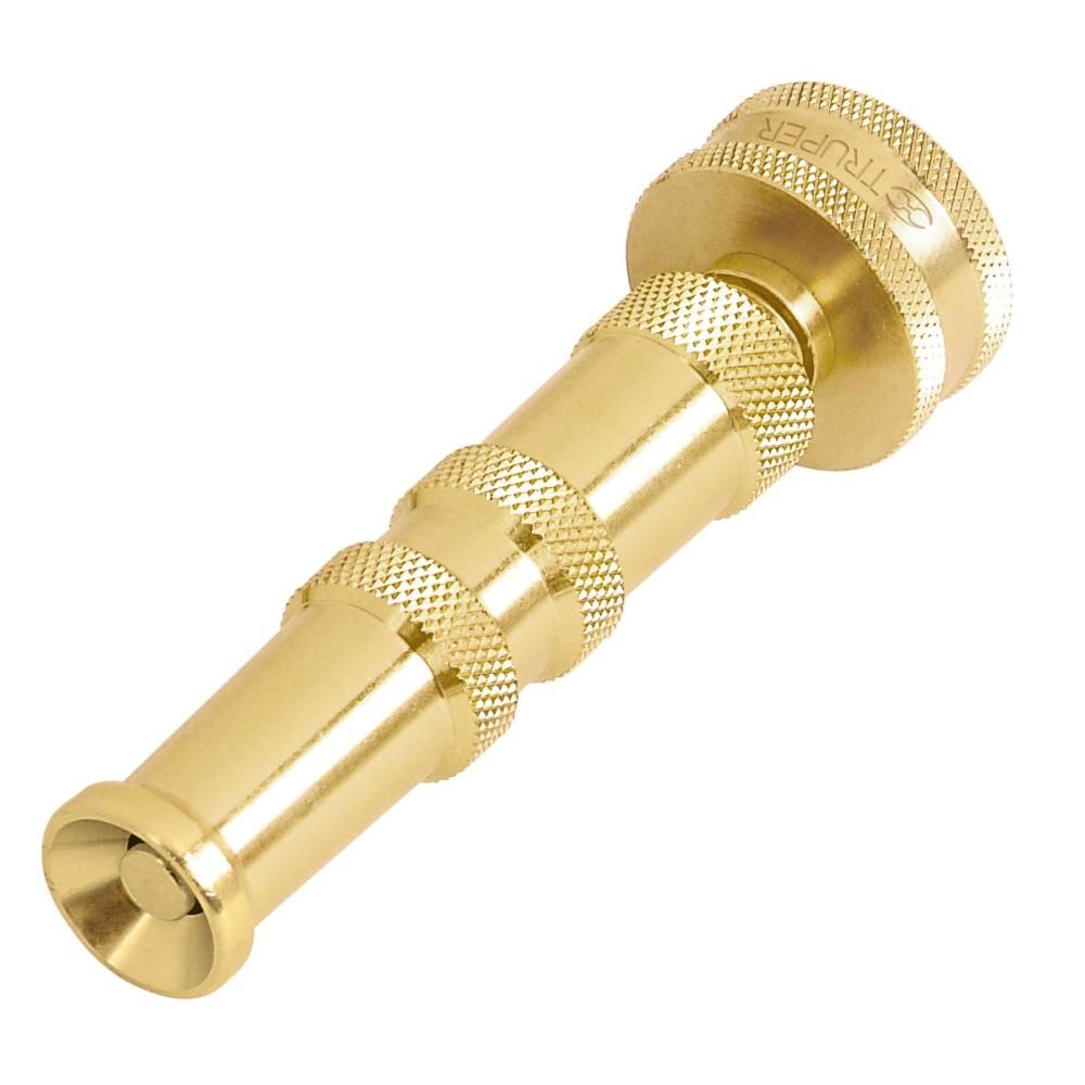 Truper 4" HEAVY DUTY BRASS TWIST HOSE NOZZLE.